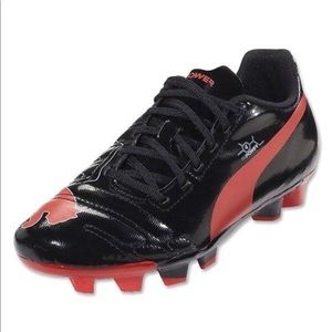 PUMA evoPOWER 4 FG Black/Red Soccer Cleat
